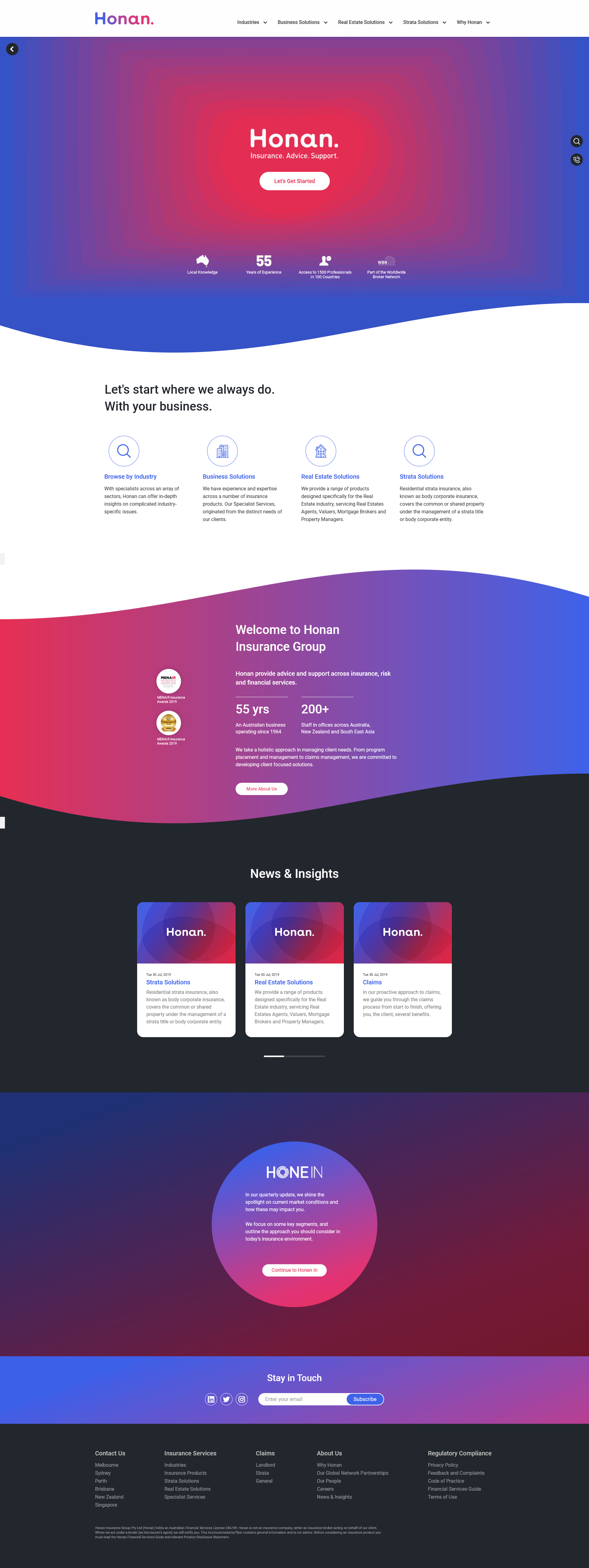 honan website design